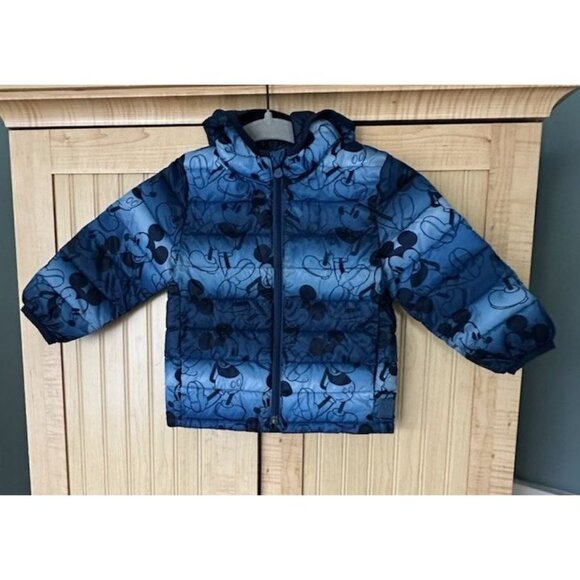 Gap × Disney Mickey Mouse Recycled Puffer Jacket Toddler Size 2 Water Resistant - Picture 4 of 4